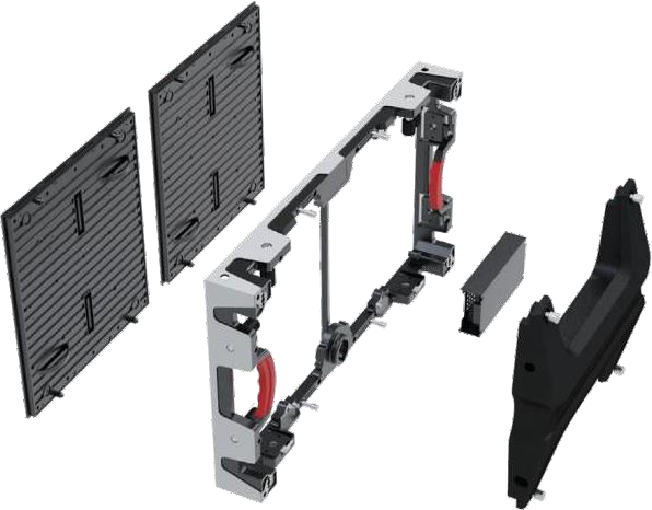 Modular cabinet, module, and power box
