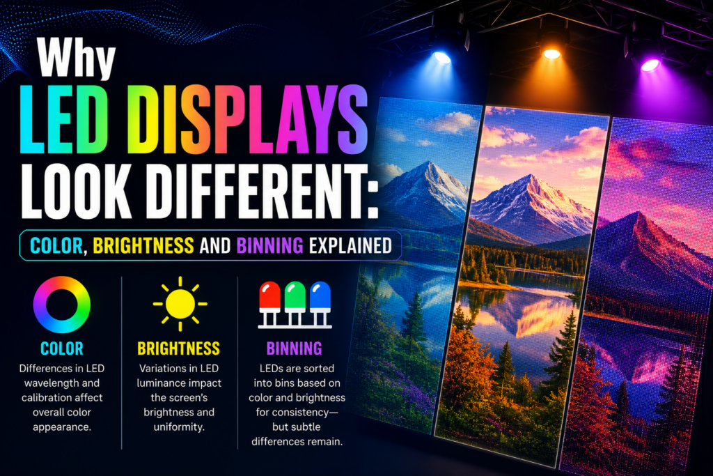 Why LED Displays Look Different: Color, Brightness and Binning Explained